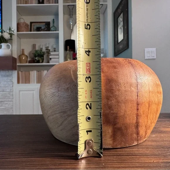 Thick Solid Wooden Bowl/Planter - Picture 8 of 10